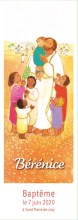 signet personnalisé de baptême et communion : Jésus et les enfants